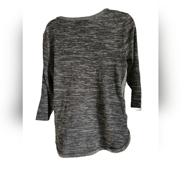 NWOT PM Rebecca Malone Petites black and gray sequin top - Picture 2 of 2